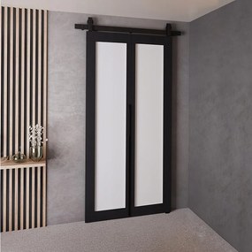 Drzwi Przesuwne QUDIO M1 Czarny + Biały 80