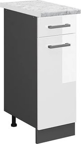 Szafka dolna do kuchni biały wysoki połysk 30x60x81.6 r-line