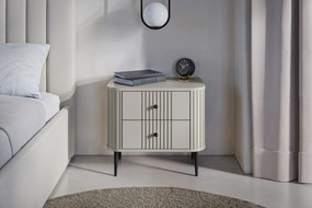 Zestaw szafek nocnych Vesper 56 cm - kaszmir / czarne nogi