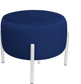 Pufa OLA loft ławka podnóżek metal : Kolor Stelaża - Biały, Kolor tkaniny - VELVET - MG16, Typ tkaniny - Velvet