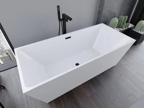 Mexen Lita wanna wolnostojąca 170 x 75 cm, biała, przelew czarny - 52121707500-70