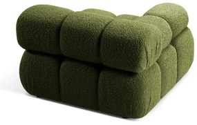 Zielony moduł sofy z materiału bouclé (lewostronny) Bellis – Micadoni Home