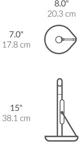 Simplehuman Stojak na ręczniki papierowe na rolce do 17 cm, szczotkowana stal nierdzewna