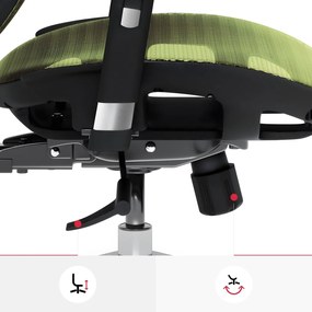 Fotel biurowy Diablo V-Basic, zgodny z normą BHP, kolor czarno-zielony