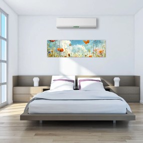 Obraz - Motyle na letniej łące (170x50 cm)