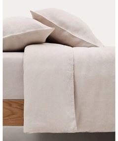 Szarobeżowa pościel dwuosobowa z mieszanki lnu 240x220 cm Simmel – Kave Home