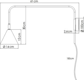 Kremowy kinkiet do kontaktu ø 14 cm Zylo – Sollux