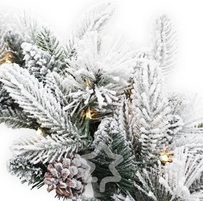 Wieniec świąteczny ośnieżony 50 LED 60 cm