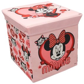Pudełko na zabawki MINNIE MOUSE 30x30 cm różowe