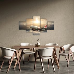 Obraz - Samolot w chmurach (125x70 cm)