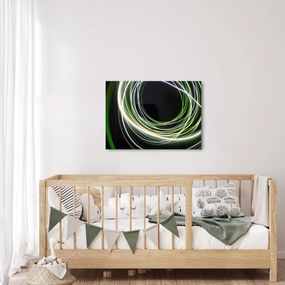 Obraz zielonych kresek (70x50 cm)