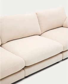 Beżowa sofa z tkaniny szenilowej 300 cm Gala – Kave Home