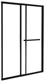 Parawan nawannowy przesuwny w kolorze czarnym matowym z wieszakiem na ręczniki – 120 × 140 cm – WAIMEA