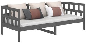 Szara leżanka łóżko dzienne sosnowe 80x200 C6-T90