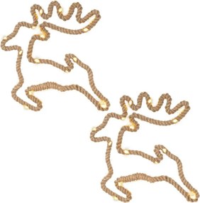 Dekoracja świąteczna renifer 28x29 cm, 20 LED 2 szt