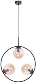Lampa wisząca okrąg z bursztynowymi kloszami 10X A201 B0-W29