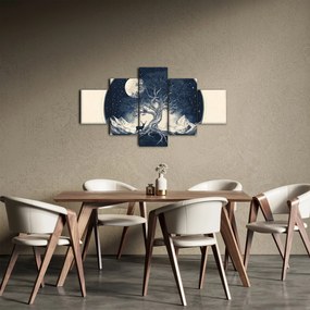 Obraz – Magiczne drzewo z jeleniem I. (125x70 cm)
