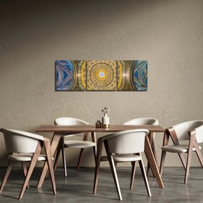Obraz sufitu kościoła w Sienie (z zegarem) (90x30 cm)