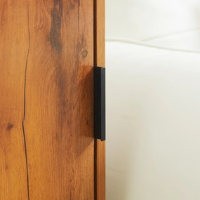 HOMCOM Stolik konsolowy w stylu industrialnym, Stolik pomocniczy, Kredens, 1 szafka, Brąz + Czarny