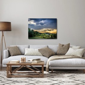 Obraz krajobraz z promieniami (70x50 cm)
