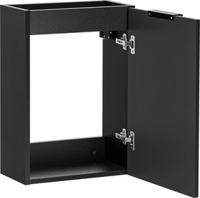 Szafka łazienkowa wisząca Adel 40 cm, pod umywalkę wpuszczaną, czarny mat