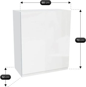 Zestaw Mebli Kuchennych MODERN 200 cm Biały Połysk/Dąb Nowoczesny