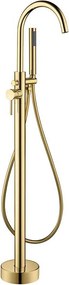 Wolnostojący zestaw wannowy 116 cm z baterią, mosiądz
