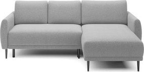 Narożnik BONO z funkcją spania Drewniane nóżki Eleganckie podłokietniki Głębokie siedzisko Prawa strona Barrel 80