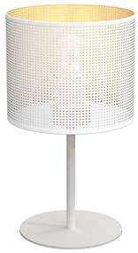 Lampa stołowa LOFT SHADE 1xE27/60W/230V śr. 18 cm biały/złoty