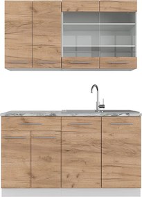 Kuchnia pojedyncza gold power dąb/biały 140x46x81.6 fame-line