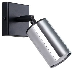 Kinkiet reflektor tuba czarny + chrom - A576 G5-Z45