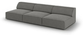 Szara aksamitna sofa 240 cm Jodie – Micadoni Home