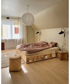 Łóżko dwuosobowe z drewna sosnowego ze stelażem 160x200 cm Ziggy – Karup Design