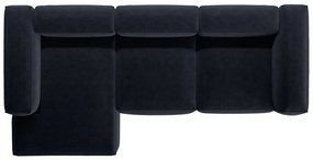 Ciemnoniebieski narożnik (lewostronny/z szezlongiem) Bergano – Cosmopolitan Design
