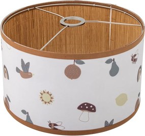 Biało-brązowy klosz do lampy dziecięcej z tekstylnym kloszem ø 34 cm Agnes – Bloomingville Mini
