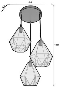 Lampa wisząca BENDINNI II czarna ELTAP