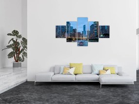 Obraz miasta nocą (125x70 cm)