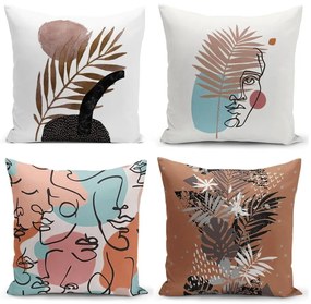 Zestaw 4 poszewek na poduszki Minimalist Cushion Covers Cesso, 45x45 cm