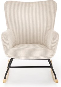 Sztruksowy fotel bujany Belmiro Halmar