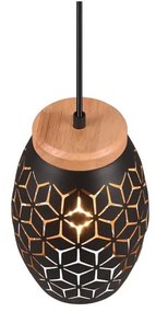 Czarna lampa wisząca ø 15 cm Bidar – Trio