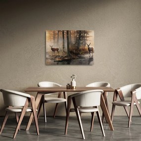 Obraz na szkle - Obraz dzikiej przyrody w stylu vintage (70x50 cm)