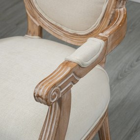 HOMCOM Krzesło Kuchenne Antyczny Styl Klasyczny Design Wygodne | Aosom PL