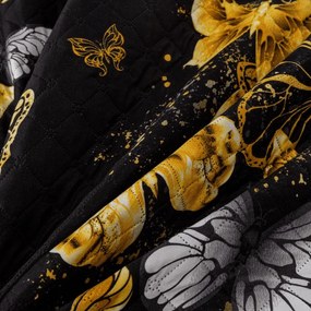 Narzuta na łóżko GOLD BUTTERFLY czarny Rozmiar: 170 x 210 cm