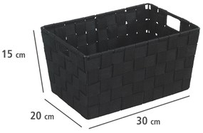 Koszyk ADRIA BLACK - pojemnik do przechowywania, rozmiar S, WENKO