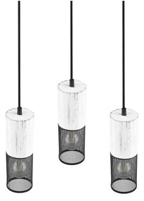 Czarno-biała lampa wisząca ø 28 cm Tosh – Trio