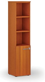 Szafa biurowa kombinowana PRIMO WOOD, drzwi na 2 poziomach, 400 x 420 x 1781 mm, wiśnia