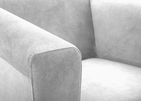 Fotel Vilano 1-osobowy welurowy z ozdobnym oparciem na metalowych nóżkach – nowoczesny design