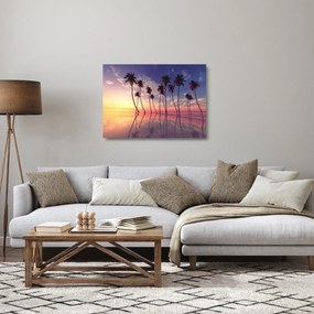 Obraz na szkle palm wznoszących się nad powierzchnią (70x50 cm)