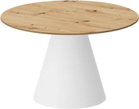 Okrągły stolik Pineto Mini Hubertus dąb / połysk
