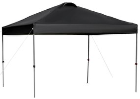 Outsunny Pawilon Ogrodowy Składany 3x3m Czarny Namiot Ogrodowy z Śledziami | Aosom PL